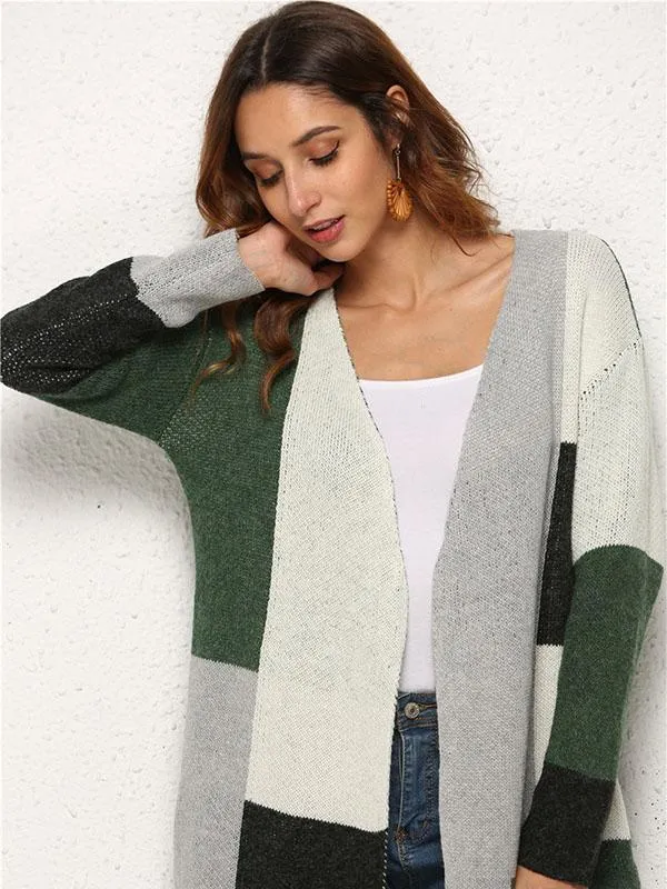 Princess Color Knitting Long Sleeves Cardigans Tops