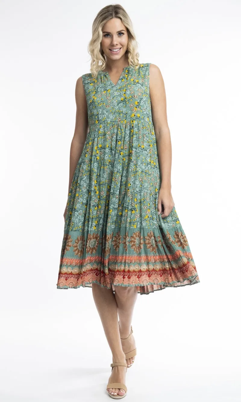 Rayon Dress Layers Sleeveless Chania