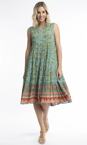 Rayon Dress Layers Sleeveless Chania
