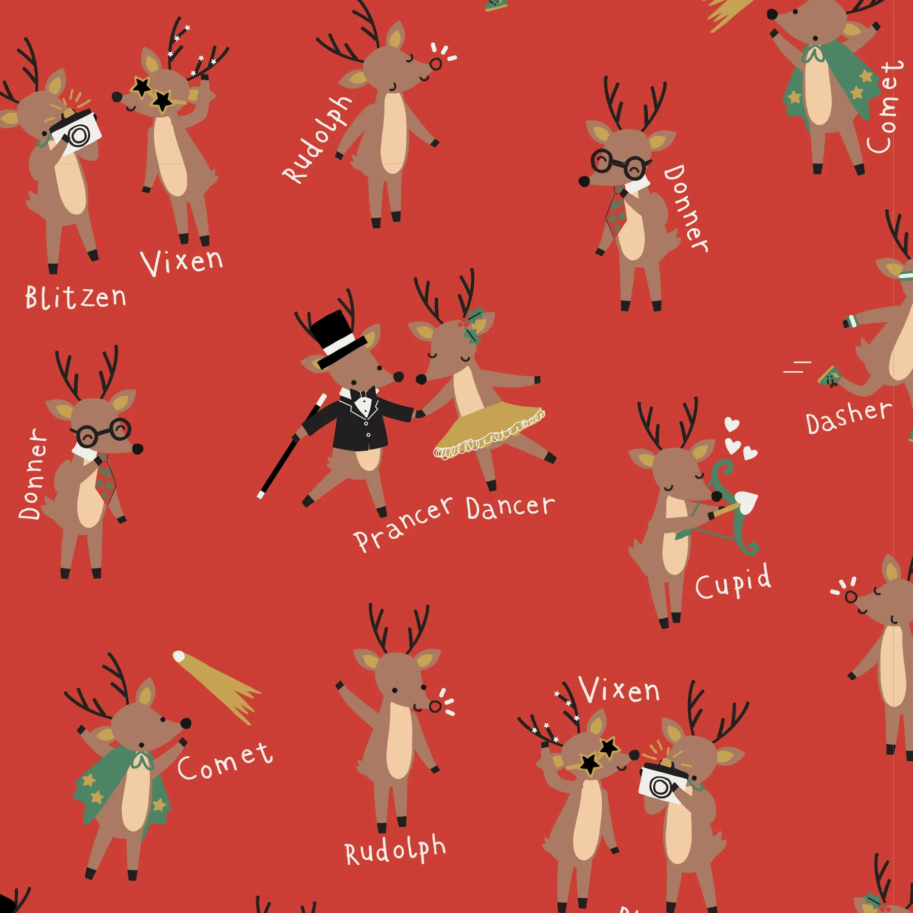 Rollicking Reindeer Pajamas