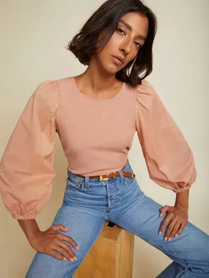 SHALOM TIE BACK COMBO TEE