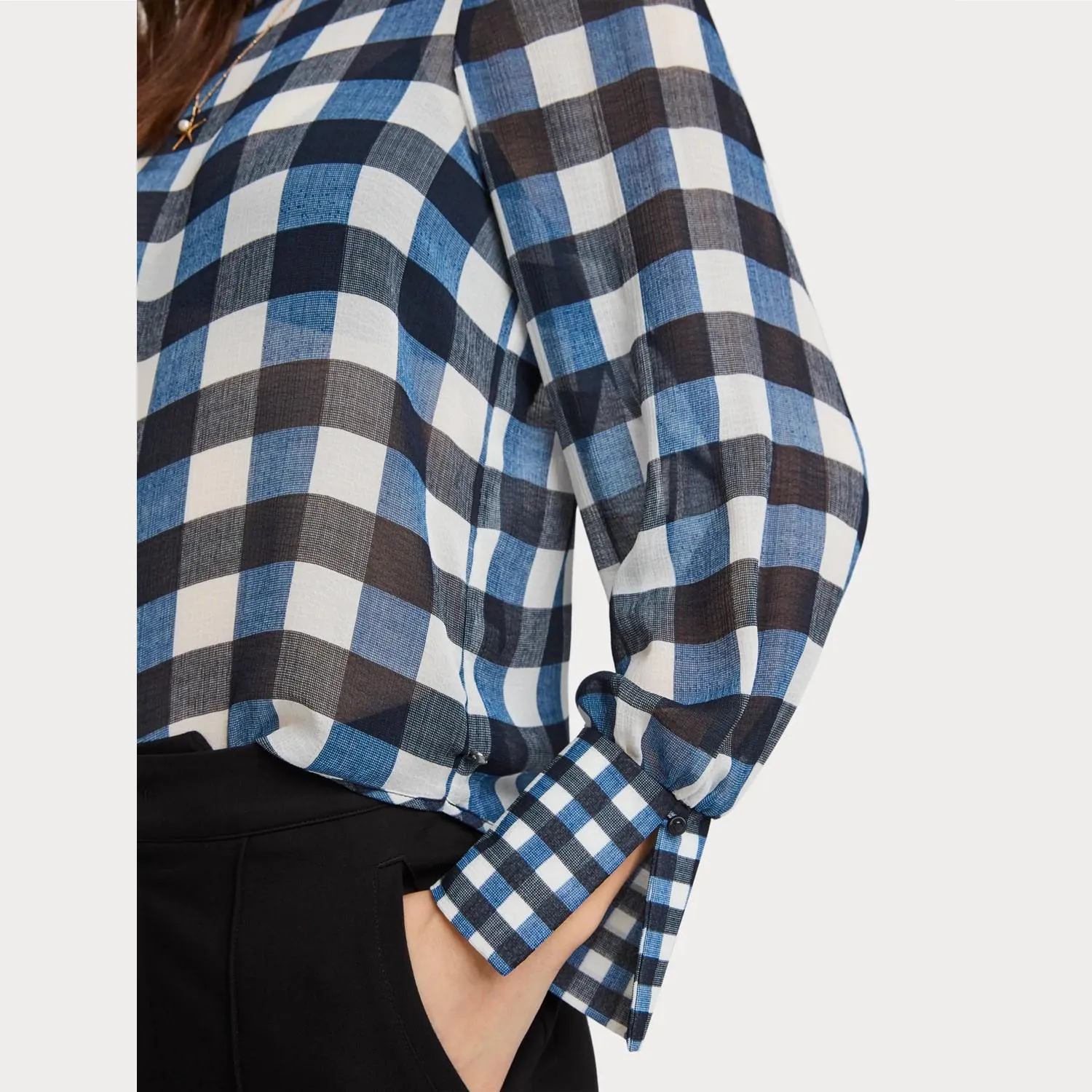 Sheer Checked Top