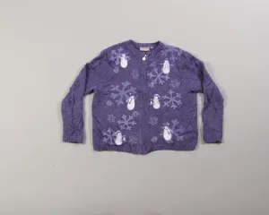 Snowmen And Their Ice Skates-Small Christmas Sweater