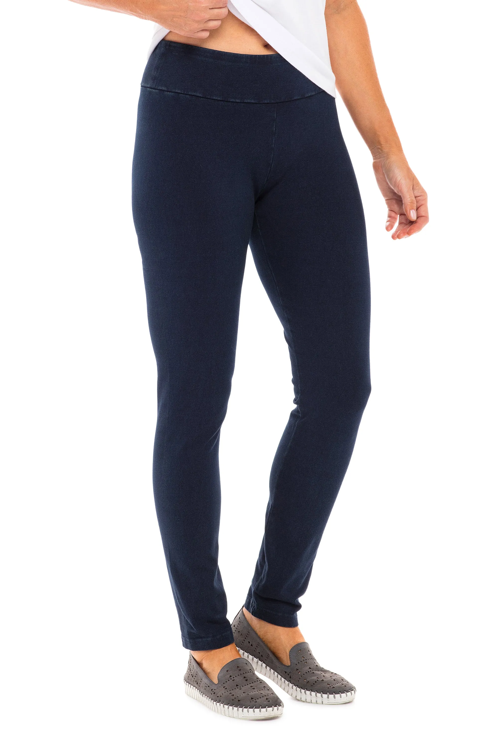 Stonewashed Denim Easy Pant