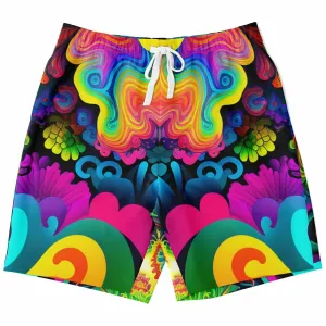 SUMMER VIBES Athletic Long Shorts - ACIDMATH AI