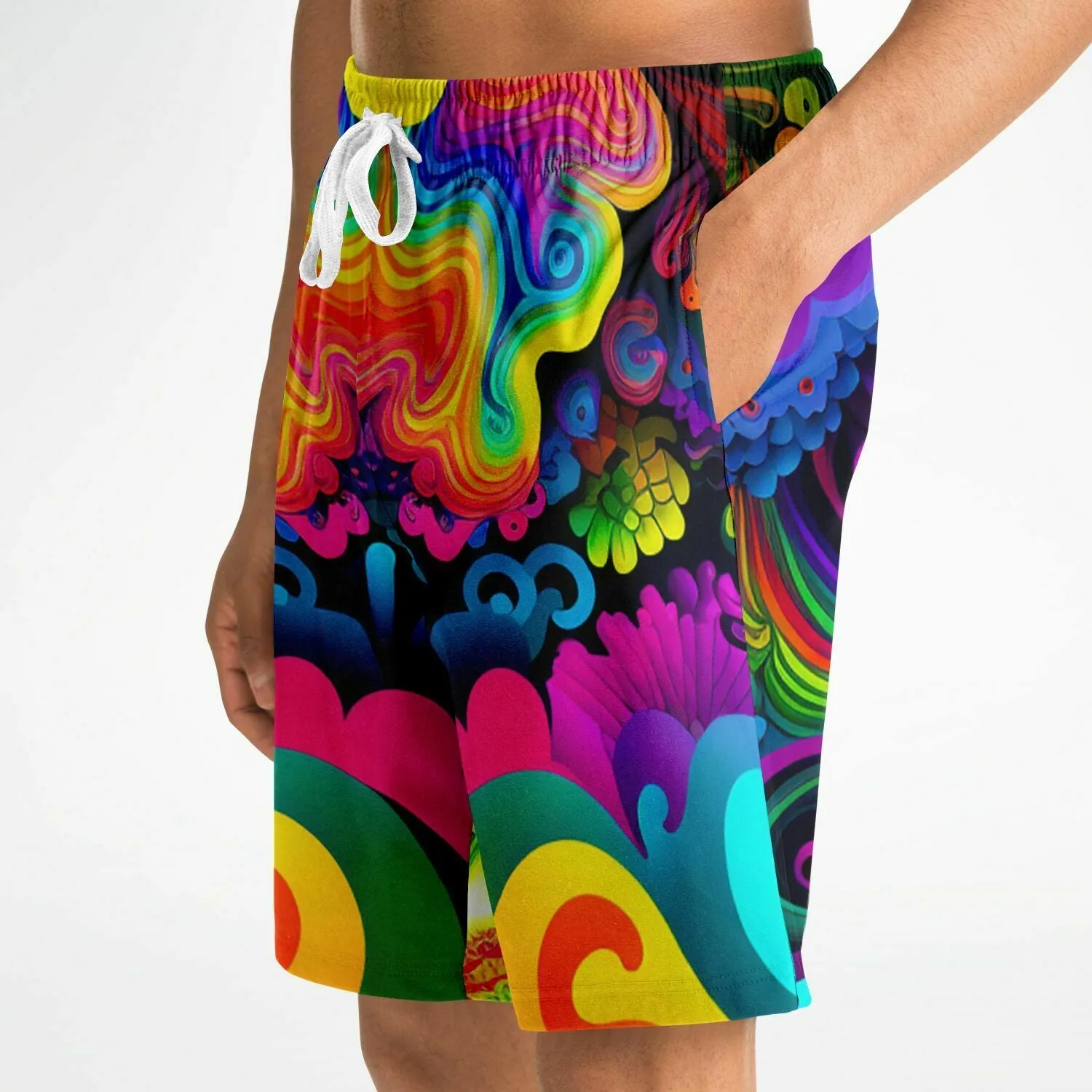 SUMMER VIBES Athletic Long Shorts - ACIDMATH AI
