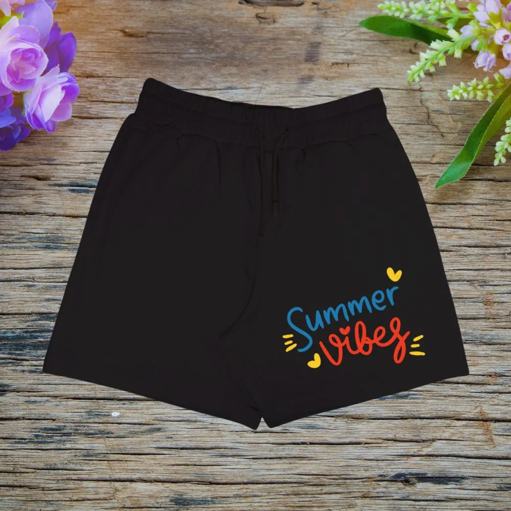 Summer Vibes Unisex Terry Shorts Black