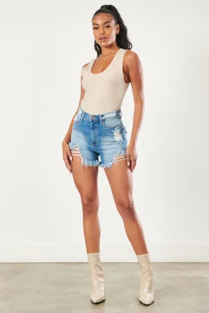 Sunny High Waist Denim Shorts