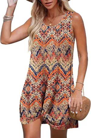 Swimsuit Coverup for Women 2025 Summer Vacation Beach Cover Up Eyelet Dress Crochet Coverups Sleeveless Short Tank Dresses