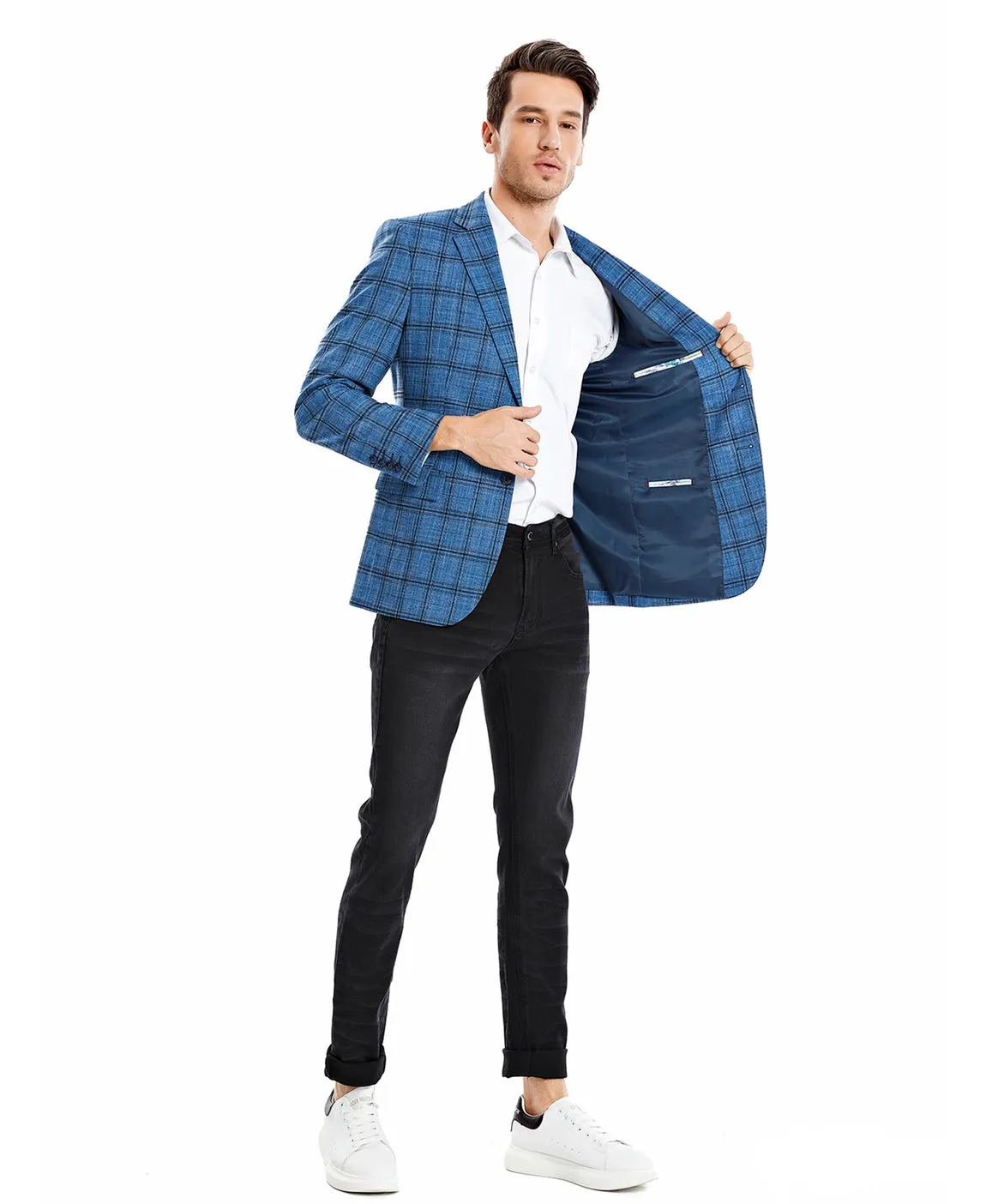 Teal Plaid Sport Coat