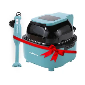 The Better Home Fumato Kitchen Diwali Gift Set |Easy Peek AirFryer & HandBlender| Air Fry, Blend and Make|Perfect Gifting Kit | Colour Coordinated Sets | 1 year Warranty (Misty Blue)