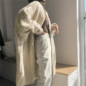 Vintage Fashion Knitting Loose Cardigans