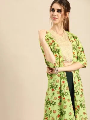 Women Longline Front Open Tired Jacket