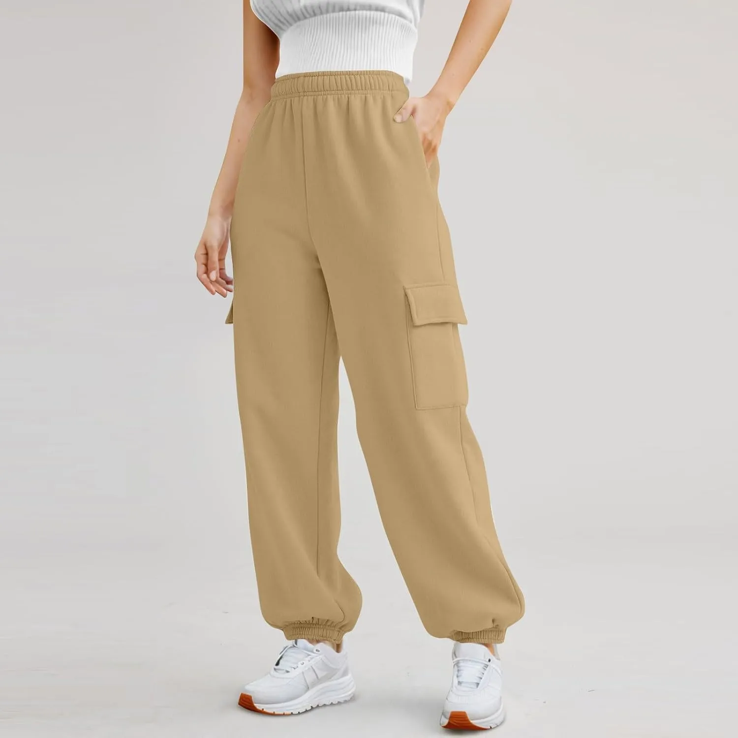 Womens Linen Blend Summer Fashion Pants High Waist Long Lounge Slim Fit Pants Beach