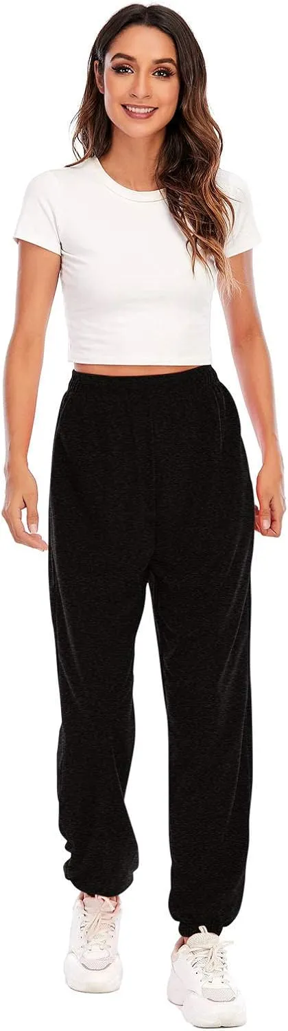 Womens Linen Blend Summer Print Palazzo Pants High Waist Wide Leg Loose Fit Pants Work Business