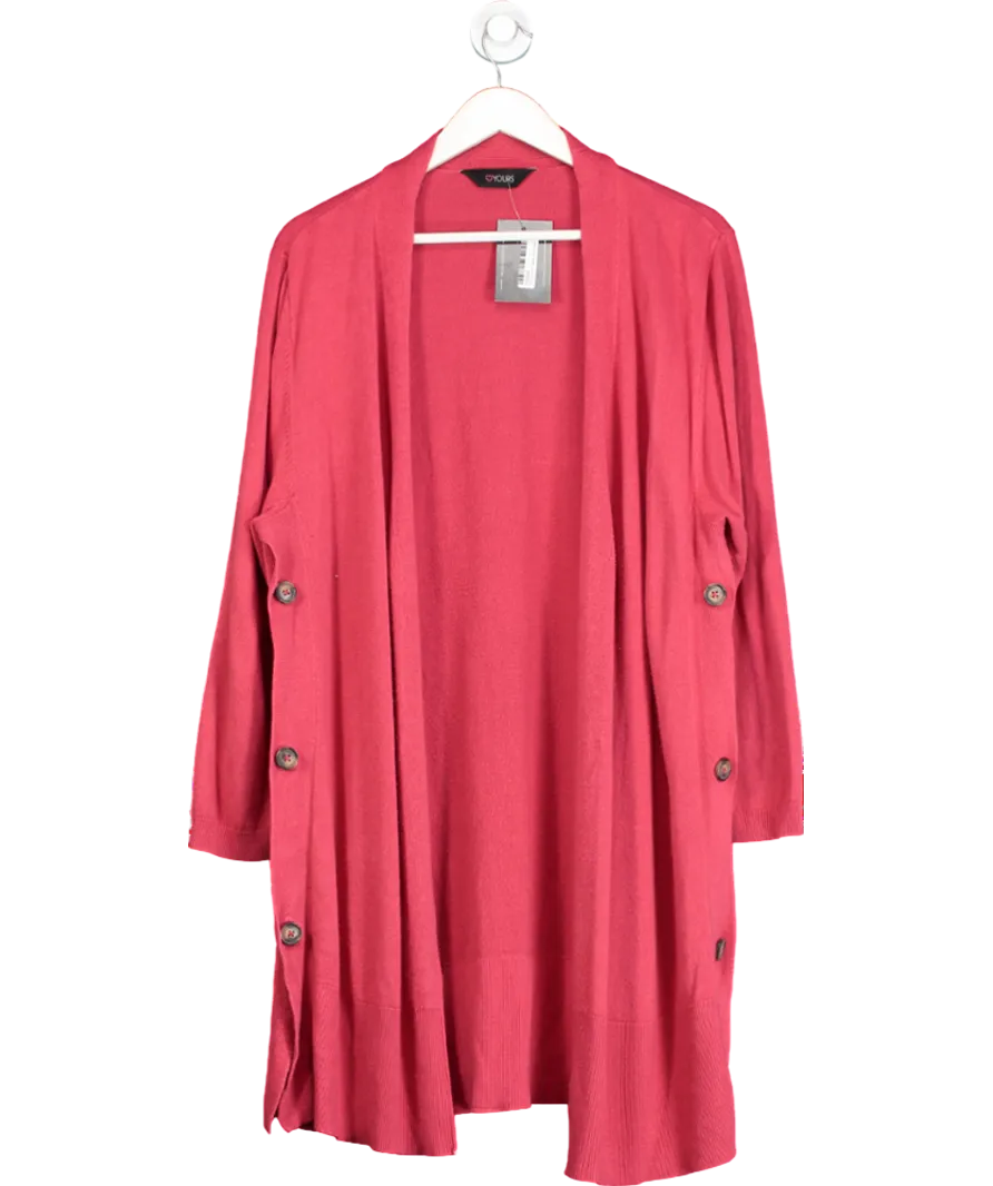 Yours Pink Longline Cardigan UK 26